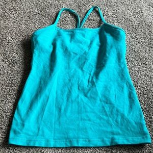 teal tank top